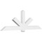 Ekena Millwork Kennewick Architectural Grade PVC Gable Bracket, 96"W x 32"H x 4"D x 6"F, 8/12 Pitch GBP096X32X0406KEN00 - alternate 1
